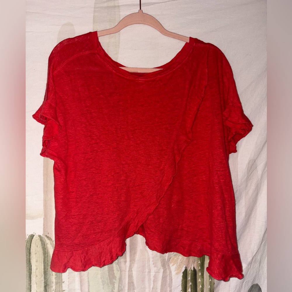 Eri + Ali Ruffle Split Back Top 🌵Medium